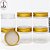 Kit com 6 Potes Plásticos 100ml com Tampa Alumínio Dourada - Imagem 1