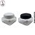 Pote p/ Cosméticos Quadrado 120ml c/ Tampa- Branca ou Preta - Imagem 1