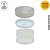 Pote Plástico 5 Unidades - 30ml Natural c/Tampa Batoque de Vedação - Imagem 1