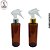 Frasco Pet Âmbar 200ml c/ Gatilho Luxo Dourado ou Prata - (un) - Imagem 1