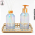 Kit Lavabo Luxo 200ml – Bandeja Dourada + Vidros - Imagem 1