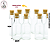 Kit 10 Garrafinhas de Vidro 12ml - c/Rolha Cortiça - Imagem 2