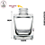 Vidro Cubo Cristal 100ml C/ Tampa Difusor - Imagem 2