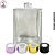 Vidro Quadrado Cristal 500ml C/ Tampa Difusor - Imagem 1