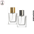 Porta Perfume 30ml Quadrado Tampa Dourada ou Prata - (Unidade) - Imagem 1