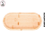 Bandeja Oval em Bambu Nature 20cmx10cmx1,5cm - (Unidade) - Imagem 1