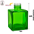 Vidro 250ml Cubo 250ml Verde c/ Válvula Saboneteira - (UN) - Imagem 2
