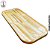 Bandeja Madeira Retangular 16x37x1 - (UN) - Imagem 1