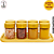 Kit Porta-Tempero com Bandeja Madeira - 8 Potes de 90ml com Tampa de Bambu - Imagem 1