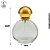 Porta Perfume Redondo c/Tampa Dourada  - 50ml (UN) - Imagem 2