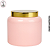 Pote Plástico Rosa c/Tampa Dourada - 1 Litro - Imagem 1