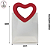 Sacola Transparente PVC com Alça Coração Vermelho - 16x8x18,5cm - Unidade - Imagem 2