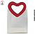 Sacola Transparente PVC com Alça Coração Vermelho - 16x8x18,5cm - Unidade - Imagem 1