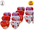 Kit Latas Metal Decorativa Coração Floral - 12unidades 100ml - Imagem 1