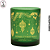 Copo p/Vela Natalino Verde/Ouro - 400ml (UN) - Imagem 1