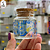 Kit 6 Potes de Vidro Baby Azul C/Tampa Rolha - 60ml - Imagem 3