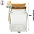 Pote em Vidro Quadrado C/Tampa Rolha e Colher - 260ml - Imagem 2