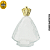 Kit 25 Frasco de Vidro N.S Aparecida 140ml c/ Tampa Coroa - Imagem 1