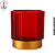 Porta Vela de Vidro Decor 150ml Vermelho - Imagem 3