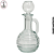 Galheteiro de Vidro 250ml c/Detalhe - Imagem 1