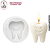 Molde De Silicone Dente Feliz - 1 Cavidade - Imagem 1