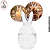 Ovo de Vidro Transparente com Orelha de Coelho 50ml - 11cm - (UN) - Imagem 1