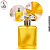 Porta Perfume 50ml Vidro Fosco Amarelo c/ Tampa T – (UN) - Imagem 1