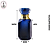 Porta Perfume 30ml Vidro Luxo Azul/Preto – (UN) - Imagem 3