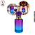 Porta Perfume 30ml Vidro Luxo Lilás/Azul – (UN) - Imagem 1