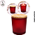 Copo de Vidro Para Vela 200ml Vermelho Fosco - (UN) - Imagem 1