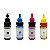 KIT DE 04 TINTAS REFIL HP - 100ML (4 CORES - PRETO/AMARELO/MAGENTA/CIANO) - Imagem 1