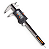 PAQUIMETRO DIGITAL 3 EM 1 (0.01MM/.0005"/1/128") 100.170 150MM/6" DIGIMESS - Imagem 1