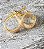 Brinco argola orgânica parte cravejada MODELO DE JOALHERIA(Banhado a ouro 18K) - Imagem 4
