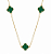 Choker trevo verde escuro (BANHADO A OURO 18k) - Imagem 1