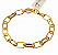 Pulseira com elos retangular texturizado (BANHADO A OURO 18K( - Imagem 1