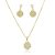 Conjunto de trevo cravejado (BANHADO A OURO 18K) - Imagem 1