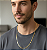 Corrente masculina chata fina (BANHADO A OURO 18K) - Imagem 3
