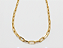 Corrente masculina com elos retangular (BANHADO A OURO 18k) - Imagem 1