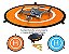 Landing Pad Pista De Pouso Decolagem Heliponto 55cm P/ Drone Azul E Laranja - Imagem 5