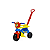 Triciclo Infantil Kemotoka Baby Dog Azul C/Haste e Proteçao Lateral Velotrol Kendy Briquedos - Imagem 1