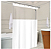 Cortina para Box com Visor Branca Pvc Vida Pratika - Imagem 1