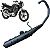 ESCAPAMENTO ESCAPE YBR 125 FACTOR 12/13 MODELO ORIGINAL PRET - Imagem 1