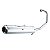 ESCAPAMENTO ESCAPE YBR 125 03/08 MODELO ORIGINAL CROMADO - Imagem 2
