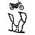 PROTETOR CARENAGEM C/ PEDALEIRA XRE 190 2016 a 2024 PRETO FOSCO - Imagem 1