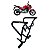 PROTETOR CARENAGEM C/PEDALEIRA CB 250 TWISTER 16/22 PRETO F. - Imagem 1