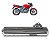 PONTEIRA CBX 250 TWISTER 02/08 MODELO ORIGINAL CROMADO - Imagem 1