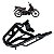 BAGAGEIRO VISION CRYPTON 115 10/17 CURTO PRETO - Imagem 1