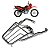 BAGAGEIRO TREF.  BROS NXR 125/150 03-08 REFOR. CURTO CROM. - Imagem 1