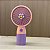 Mini Ventilador Portátil Mini Handheld Fan Lilas Flor - Imagem 1