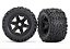 RODAS E PNEUS TRAXXAS E-REVO / SLEDGE BLK/TALON - Imagem 1
